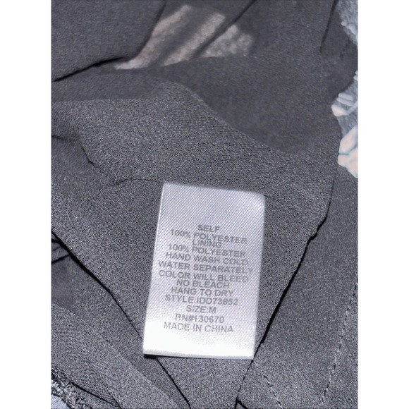 Ina Semi Formal  Backless Strappy Sleeve Black Floral Dress A line Size Medium - Picture 4 of 5